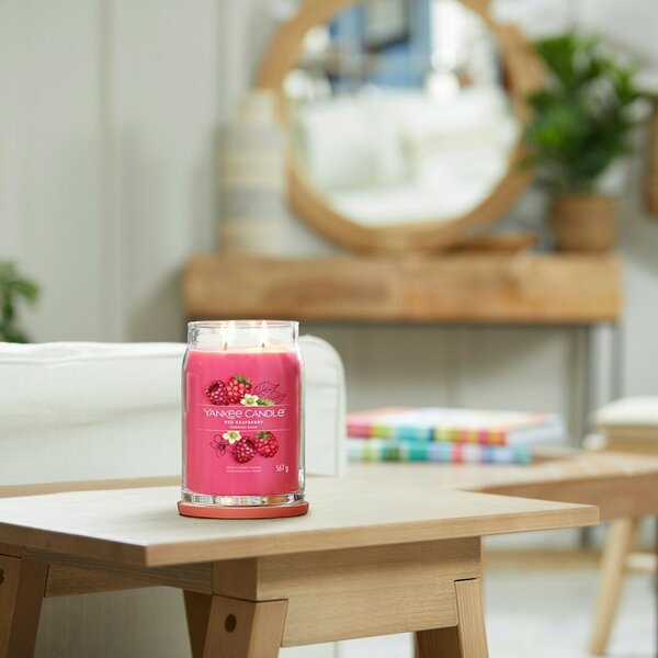 Yankee Candle Duża świeca zapachowa Signature Red Raspberry, 567 g, L