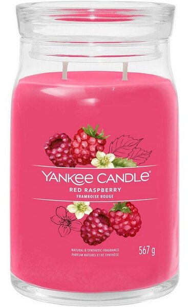 Yankee Candle Duża świeca zapachowa Signature Red Raspberry, 567 g, L