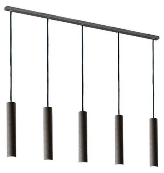 Argon Lampa wisząca Brenta, antracyt, stal długość 110 cm 5-punktowa