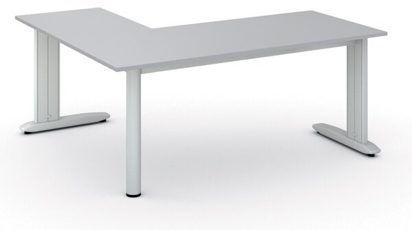 Narożne biurko PRIMO FLEXIBLE, 180x160 cm, szary