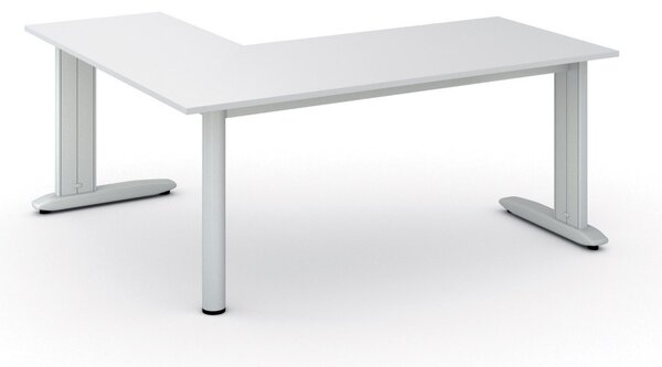 Narożne biurko PRIMO FLEXIBLE, 180x160 cm, biały