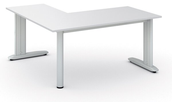 Narożne biurko PRIMO FLEXIBLE, 160x160 cm, biały