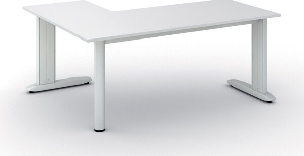 Narożne biurko PRIMO FLEXIBLE, 180x140 cm, biały