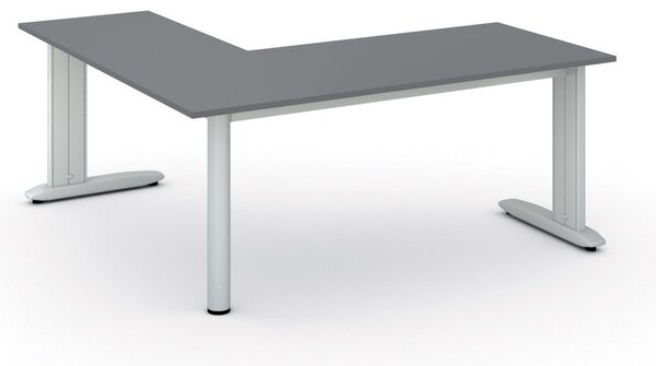 Narożne biurko PRIMO FLEXIBLE, 180x180 cm, grafit