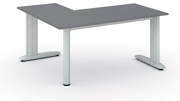 Narożne biurko PRIMO FLEXIBLE, 160x140 cm, grafit