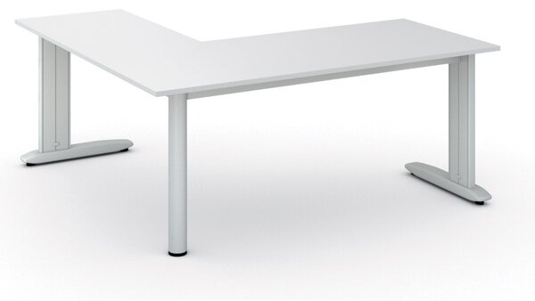 Narożne biurko PRIMO FLEXIBLE, 180x180 cm, biały