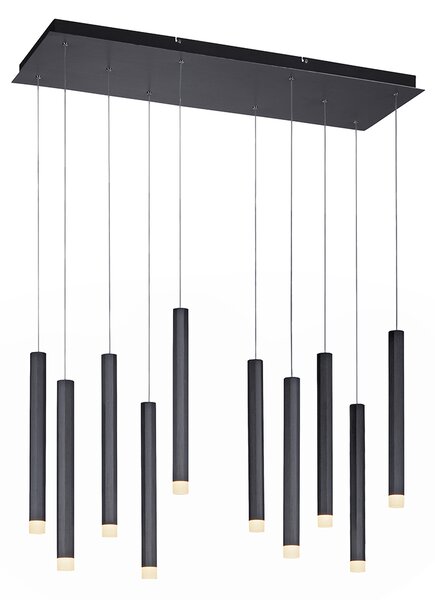 Moderne hanglamp zwart incl. LED 10-lichts - Stanislas Oswietlenie wewnetrzne