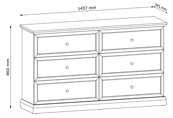 Komoda Emolio 146 cm z szufladami - grafit