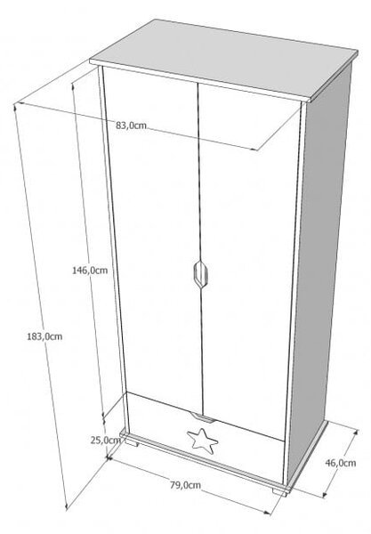 Szafa STARS BABY - kolory