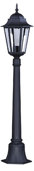 Czarna stojąca lampa ogrodowa klasyczna słupek - S351-Tirma