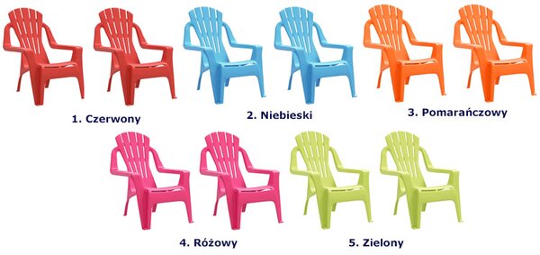 Zielone krzesła ogrodowe dla dzieci L8-D35