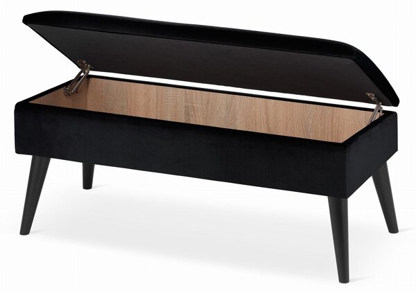 Pufa ze schowkiem Retro Black