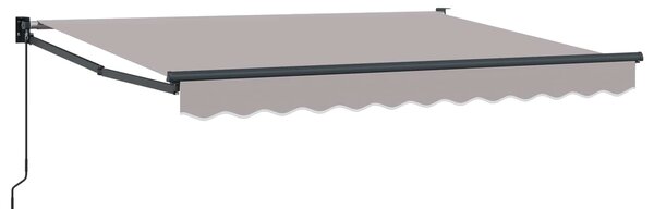 Markiza wysuwana jasnoszary 3 x 2 m 100% Poliester i Aluminium