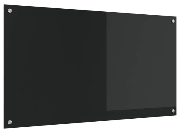 Panel kuchenny Czarny 110 x 60 cm szkło hartowane