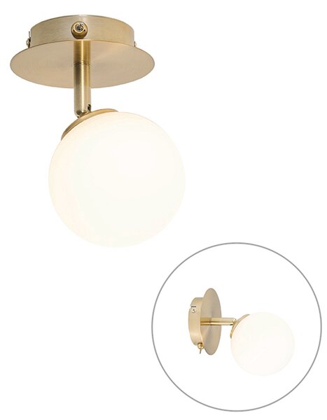 Moderne Reflektorek / Spot / Spotow goud met opaal glass met schakelaar - Athens Oswietlenie wewnetrzne