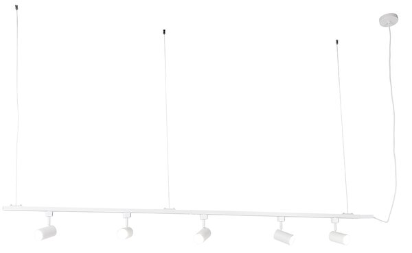 Inteligentny system szynowy wiszący biały 1-fazowy z 5 Wifi GU10 - Iconic Jeana
