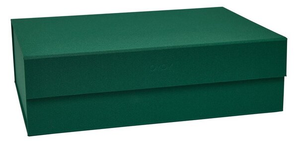 Ciemnozielony kartonowy pojemnik z pokrywką 45x33x15 cm Hako – OYOY Living Design
