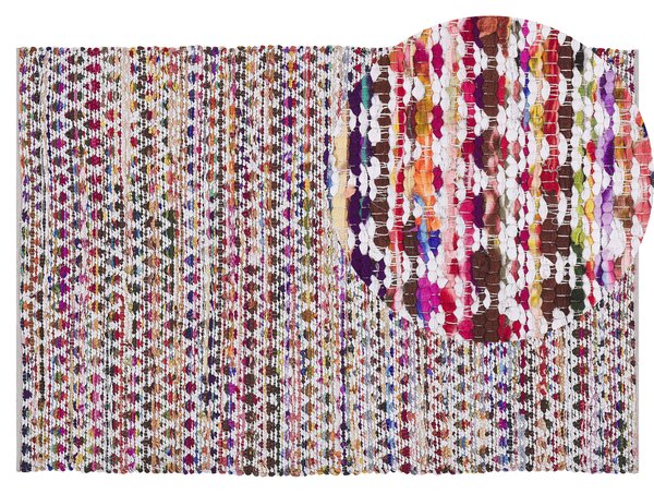 Boho dywan ręcznie tkany 140 x 200 cm prostokątny kolorowy Arakli Beliani