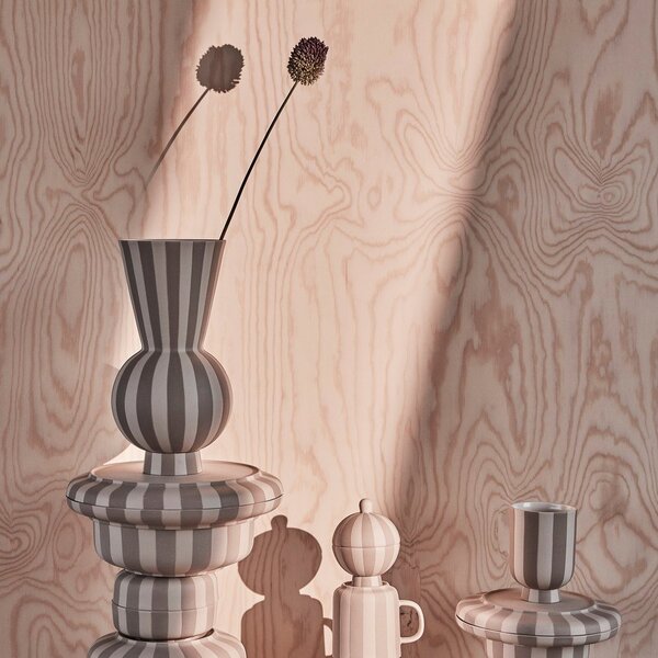 Beżowy kamionkowy ręcznie wykonany wazon (wysokość 28 cm) Toppu – OYOY Living Design