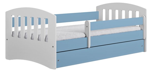 Łóżko dla chłopca z materacem Pinokio 2X 80x140 - niebieskie