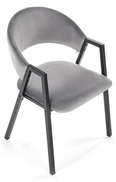 Modernistyczne krzesło tapicerowane popiel | Umeblowana.com
