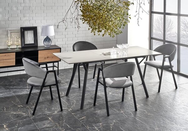 Modernistyczne krzesło tapicerowane popiel | Umeblowana.com