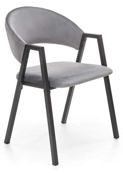 Modernistyczne krzesło tapicerowane popiel