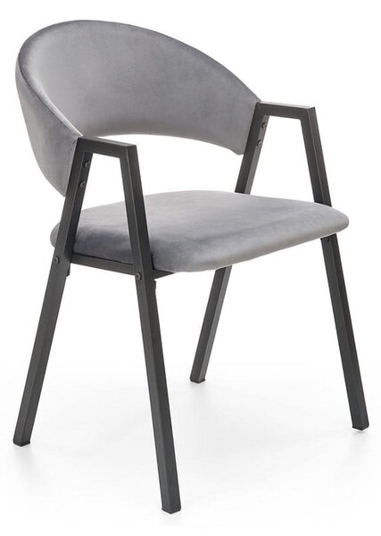 Modernistyczne krzesło tapicerowane popiel | Umeblowana.com