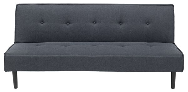 Nowoczesna sofa trzyosobowa tapicerowana rozkładana ciemnoszara Visby Beliani